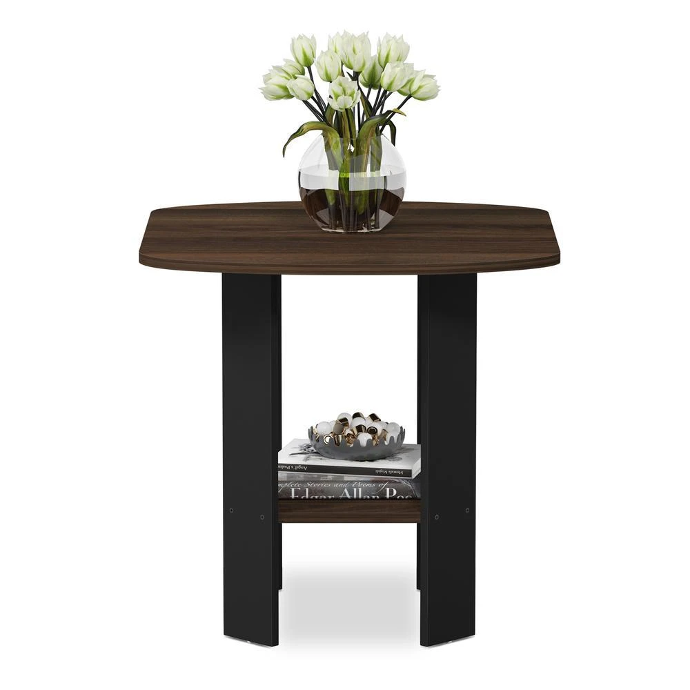 Furinno Simple Design End/SideTable, Columbia Walnut/Black 5