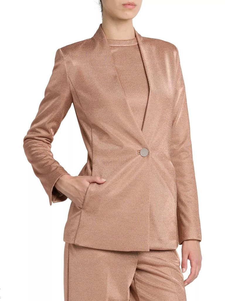 Giorgio Armani Metallic Bonded Jersey Blazer 4