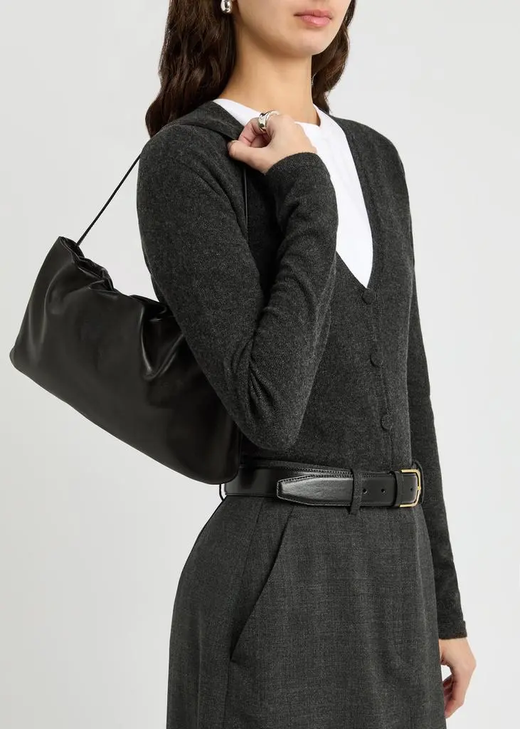 The Row Bourse XL leather shoulder bag 5