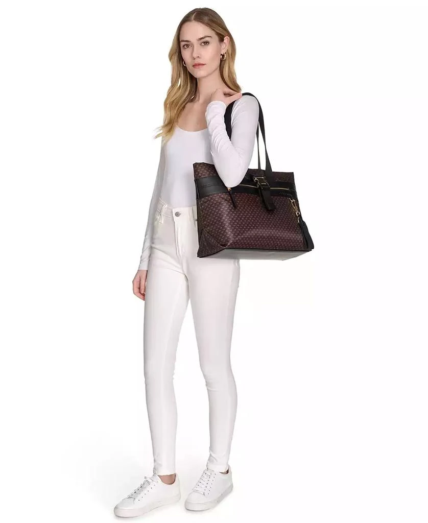 Calvin Klein Elora Nylon Mini Signature Top Zipper Tote Bag 7