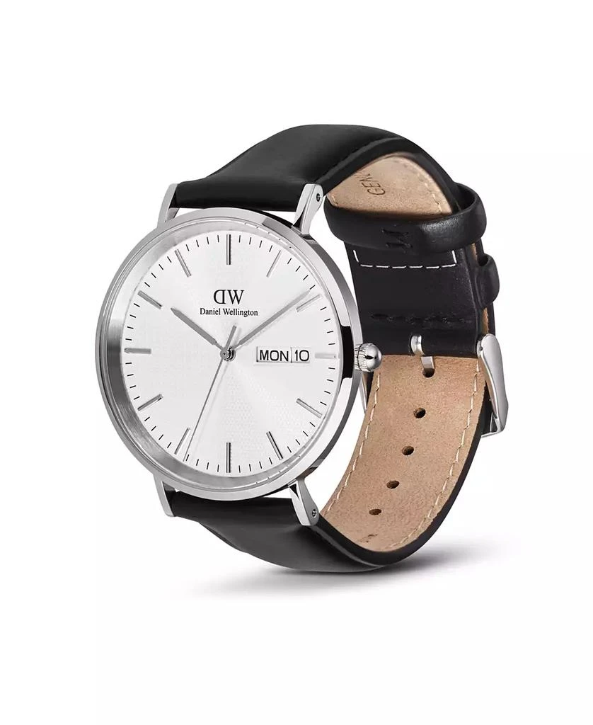 Daniel Wellington Men's Analog Black Leather Watch, 40mm 2