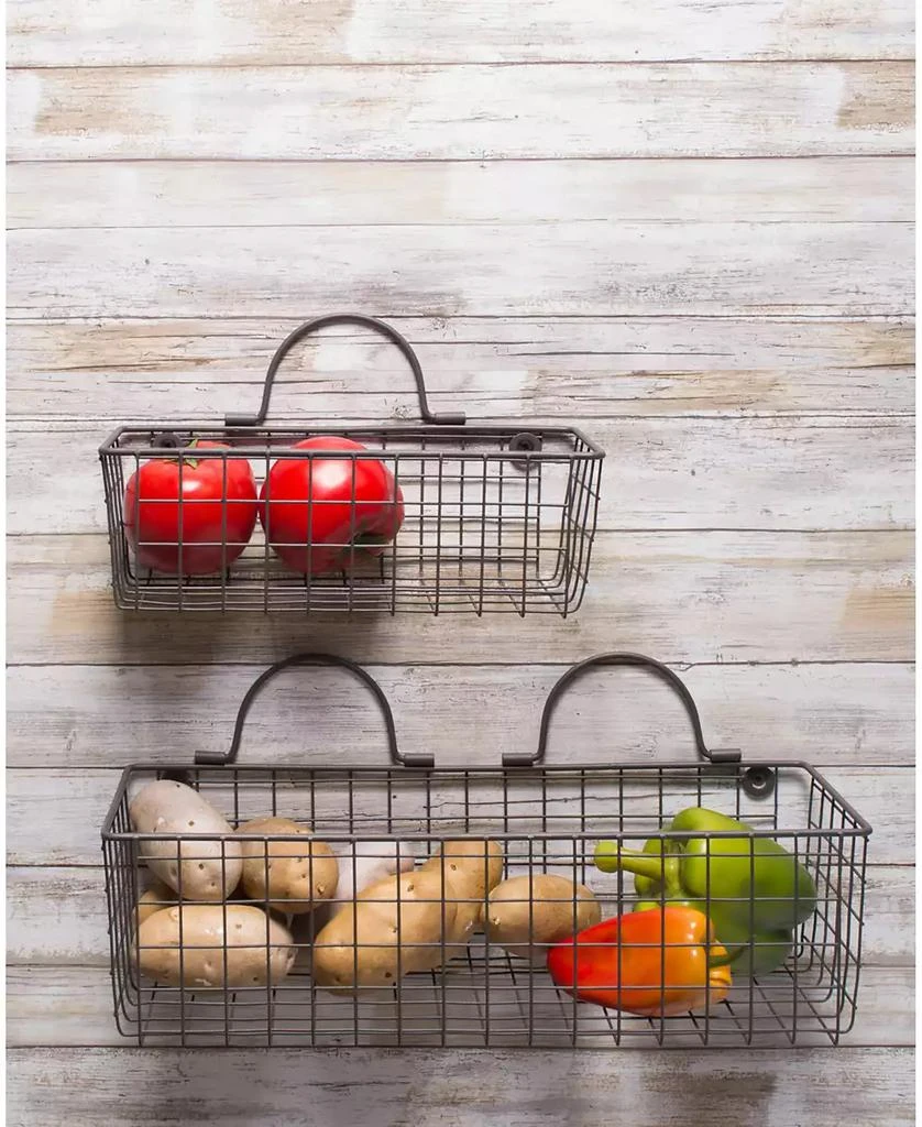 Design Imports Small Wire Wall Basket Set of 2 4