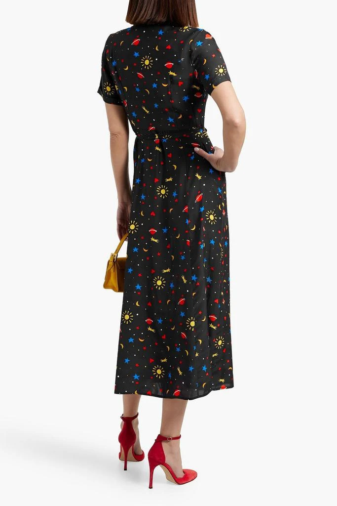 HVN Maria printed silk midi dress 3