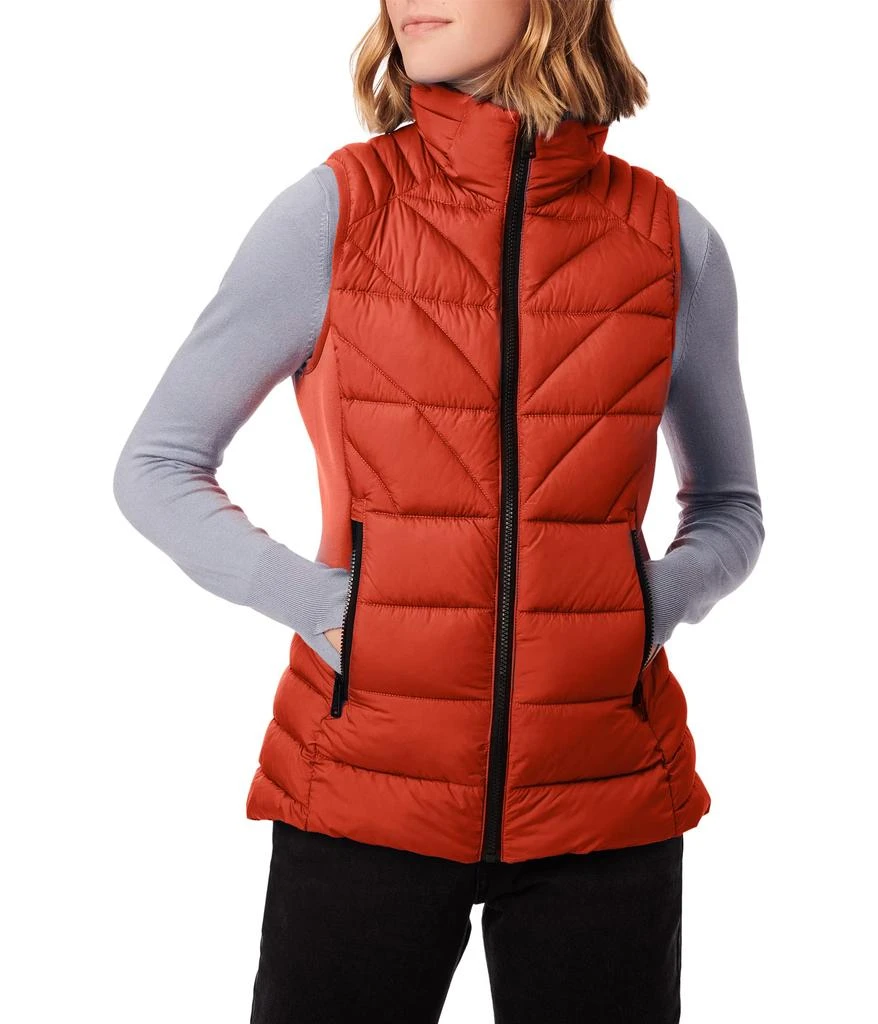 Bernardo Fashions Softy Glam Quilted Vest with Neoprene Combo 1