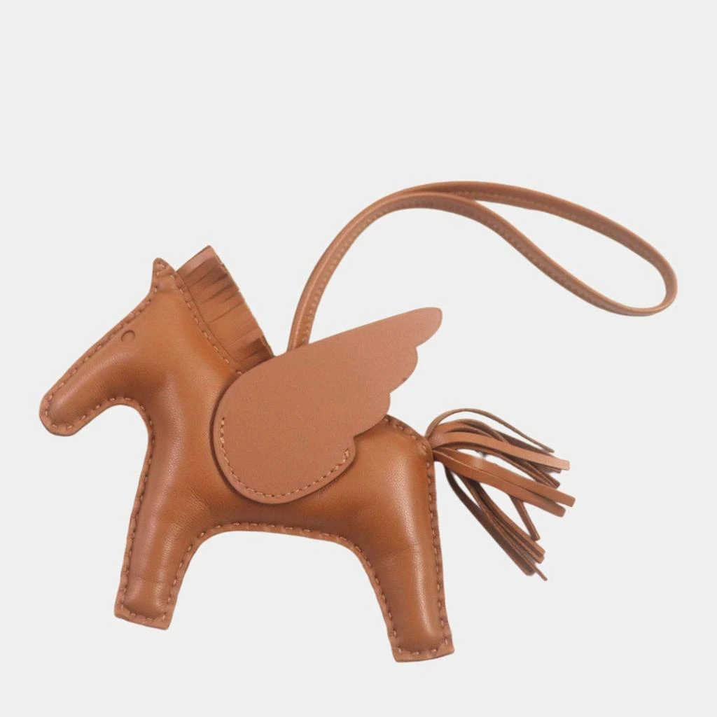 Hermes Hermes Rodeo Pegasus MM Anjou Milo Bag Charm Gold Leather 2