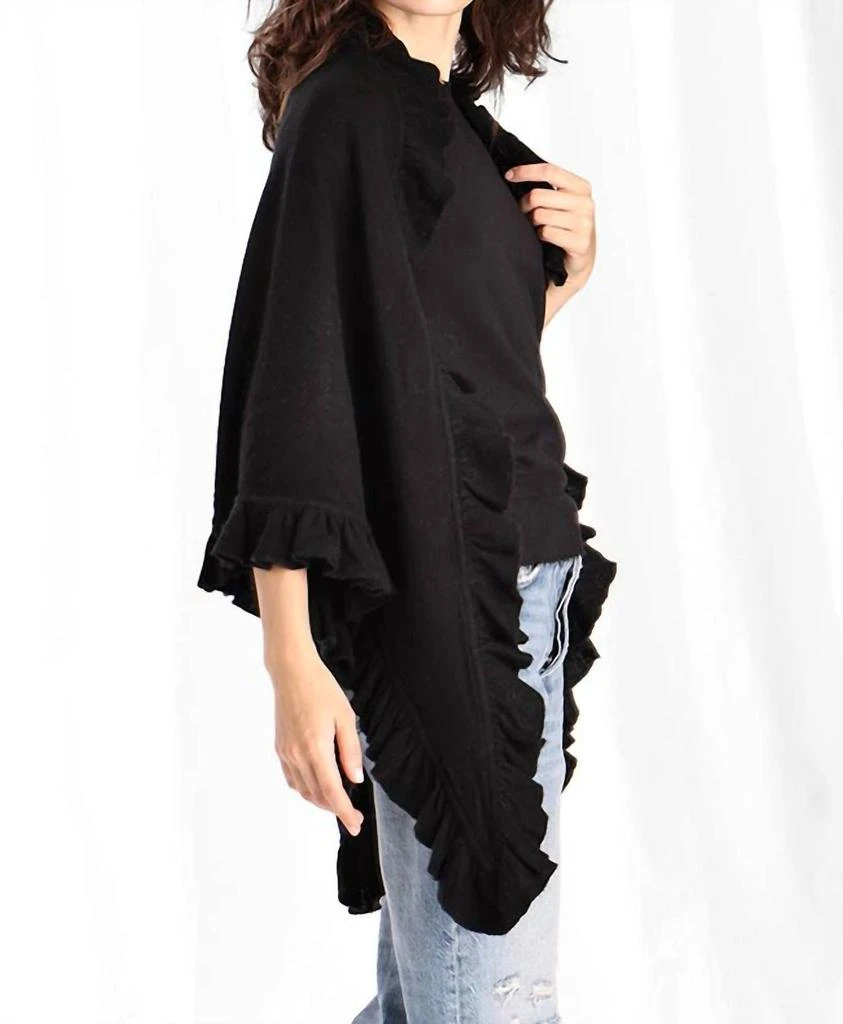 Minnie Rose Minnie Rose - Cotton Cashmere Ruffle Shawl 4