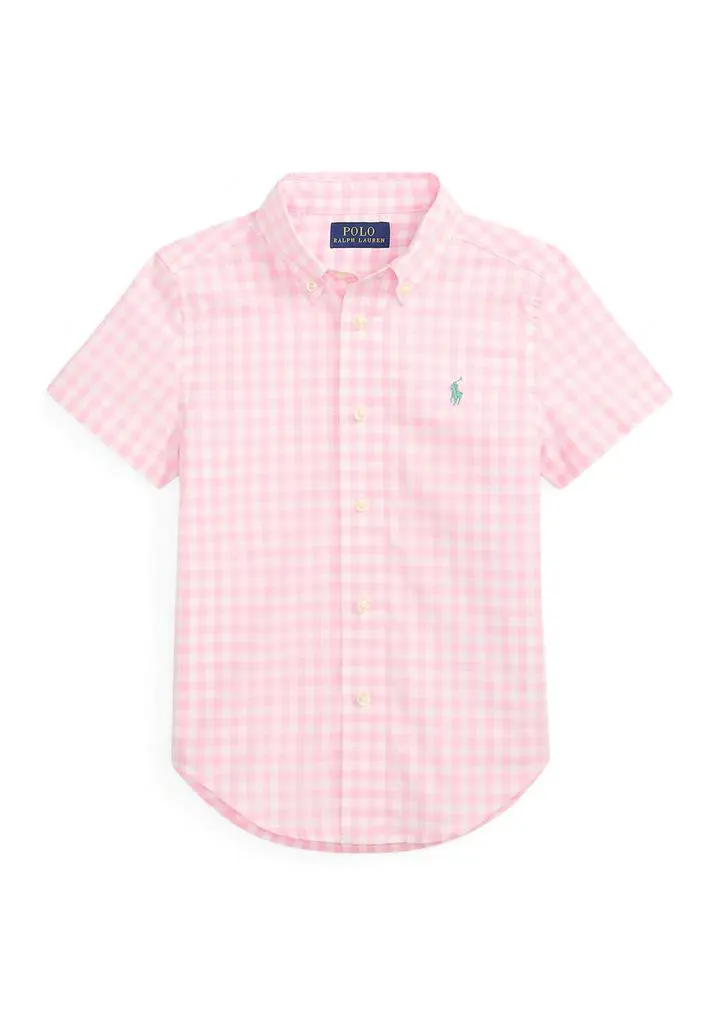 Ralph Lauren Boys 2-7 Gingham Cotton Poplin Shirt
