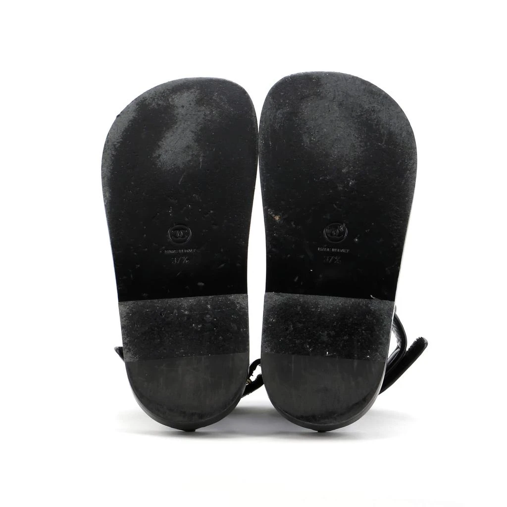 Chanel Women's Velcro Dad Sandals Quilted Leather 4