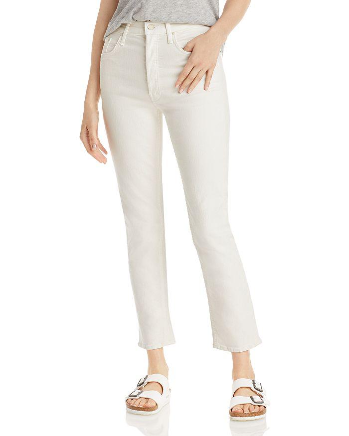 MOTHER The Tomcat Straight Ankle Jeans in Cream Puff