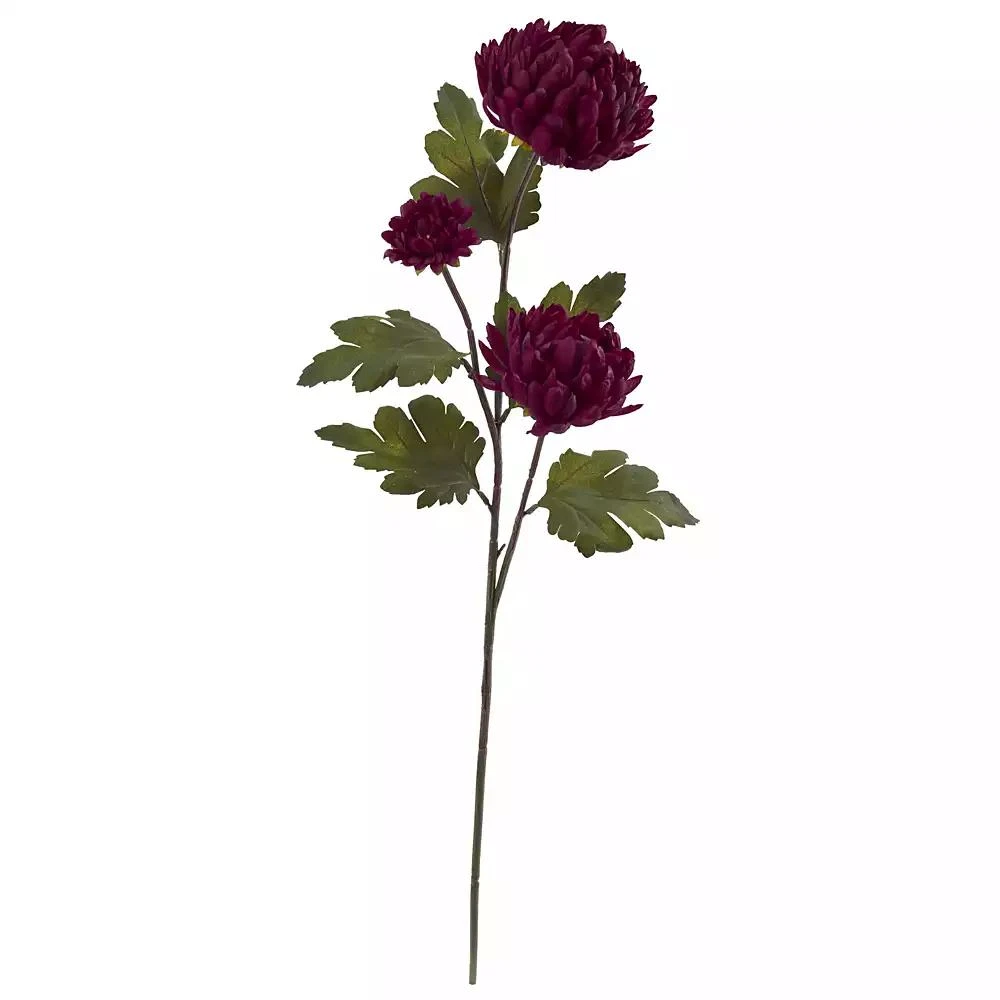 NEARLY NATURAL 29-In. Chrysanthemum Artificial Flower, Set of 12 1