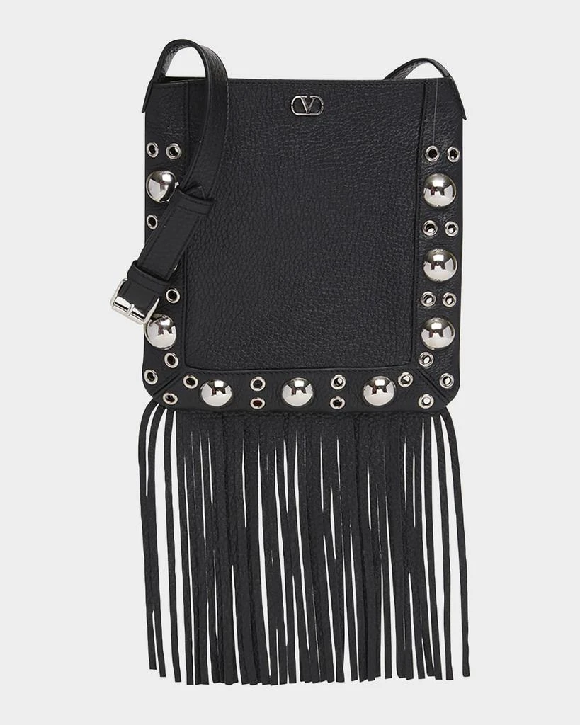 Valentino Men's Nellcote Small Studded Leather Crossbody Bag 1