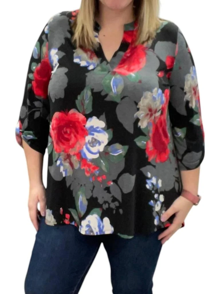 honeyme Floral Gabby Top In Multi Color 1
