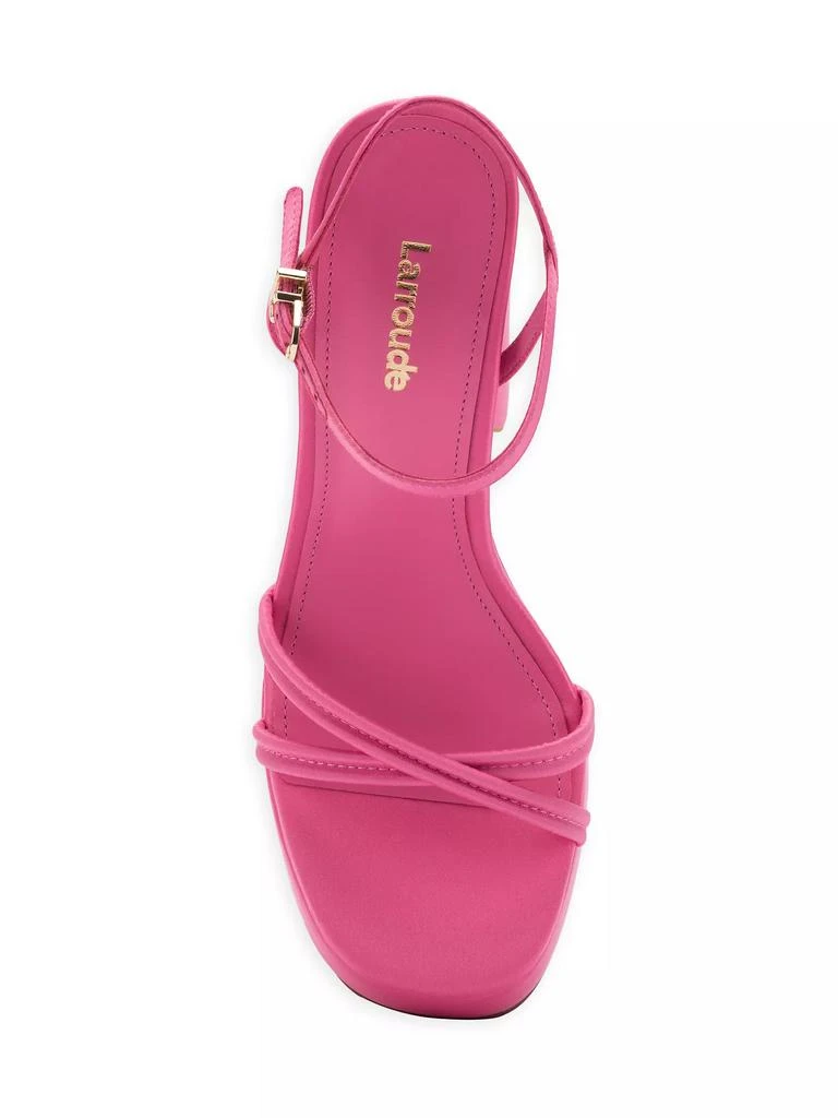 Larroudé Annie 140MM Satin Platform Sandals 5