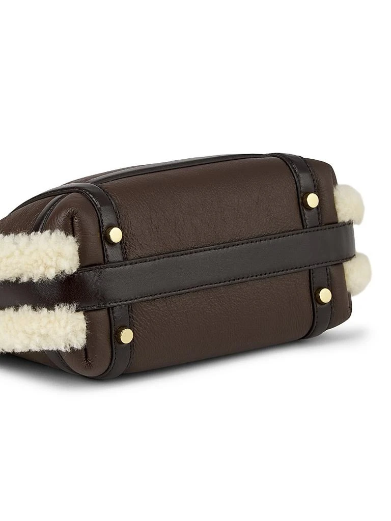 Bottega Veneta Wallace Shearling-Trimmed Leather Top Handle Bag 6