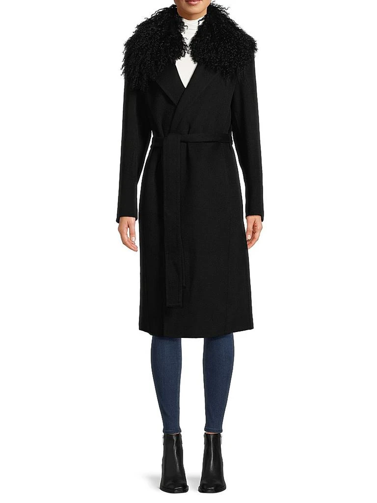 Kobi Halperin Shirley Shearling Collar Wool Coat 3
