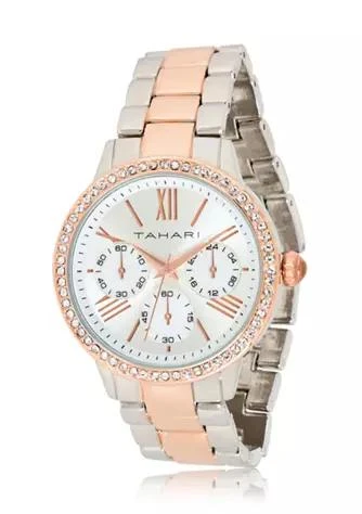 Tahari Tahari Ladies Rose Gold Two Tone Bracelet Watch 1