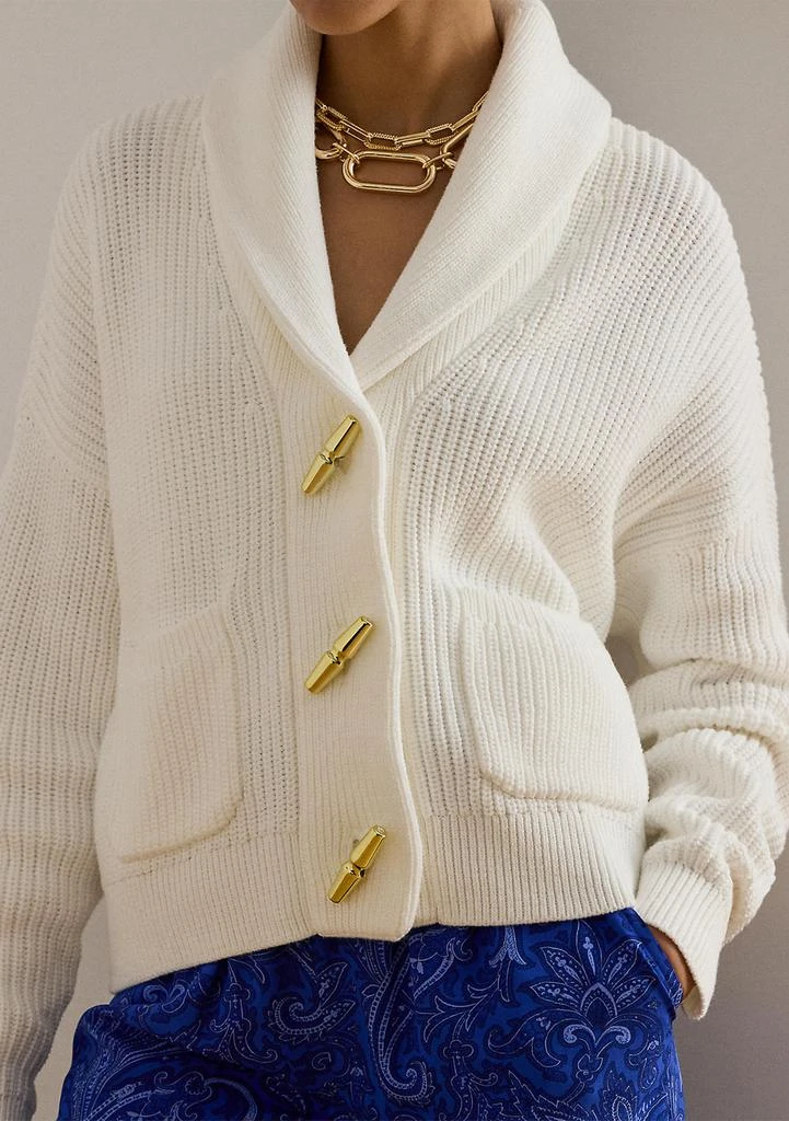 Ralph Lauren Rib-Knit Shawl-Collar Toggle Cardigan 3