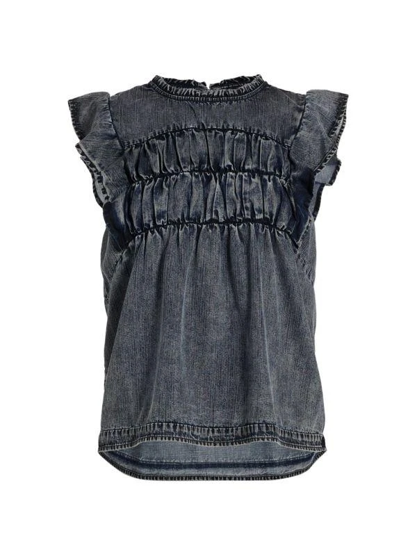 Rails Filomena Faux-Denim Cap-Sleeve Top 5