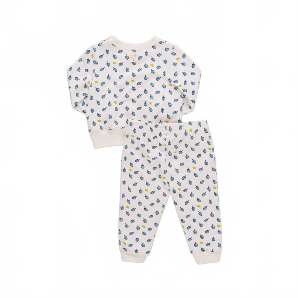 Coop Kids by Pink Chicken Kid
s Tossed Dreidels Jogger Set In White Multi 2