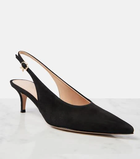 Gianvito Rossi Robbie 55 suede slingback pumps 5