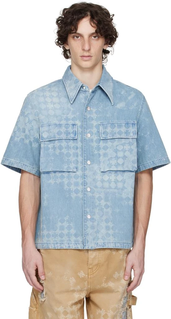 AMIRI Blue MA Quad Denim Shirt 1