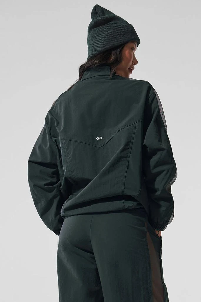 Alo Origin Full-Zip Track Jacket - Charcoal Green 4