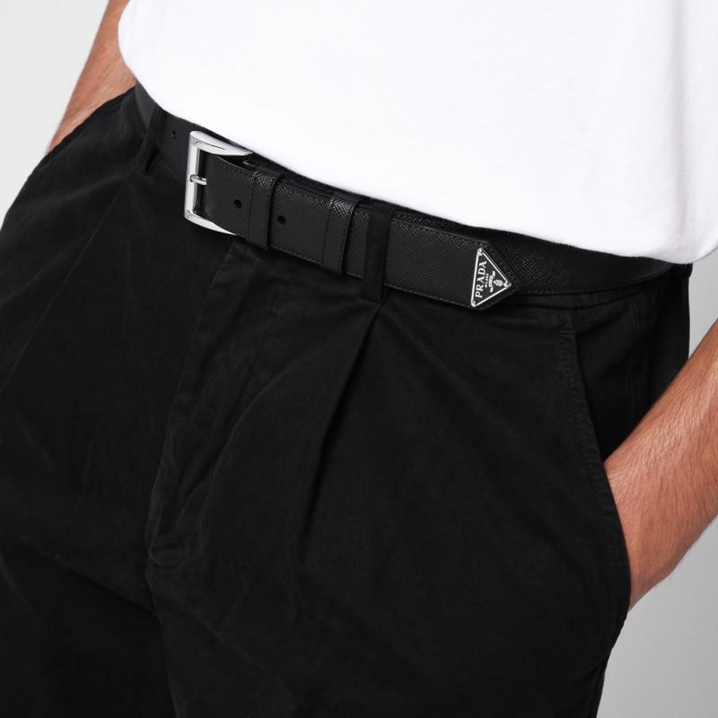 Prada Black Saffiano leather belt