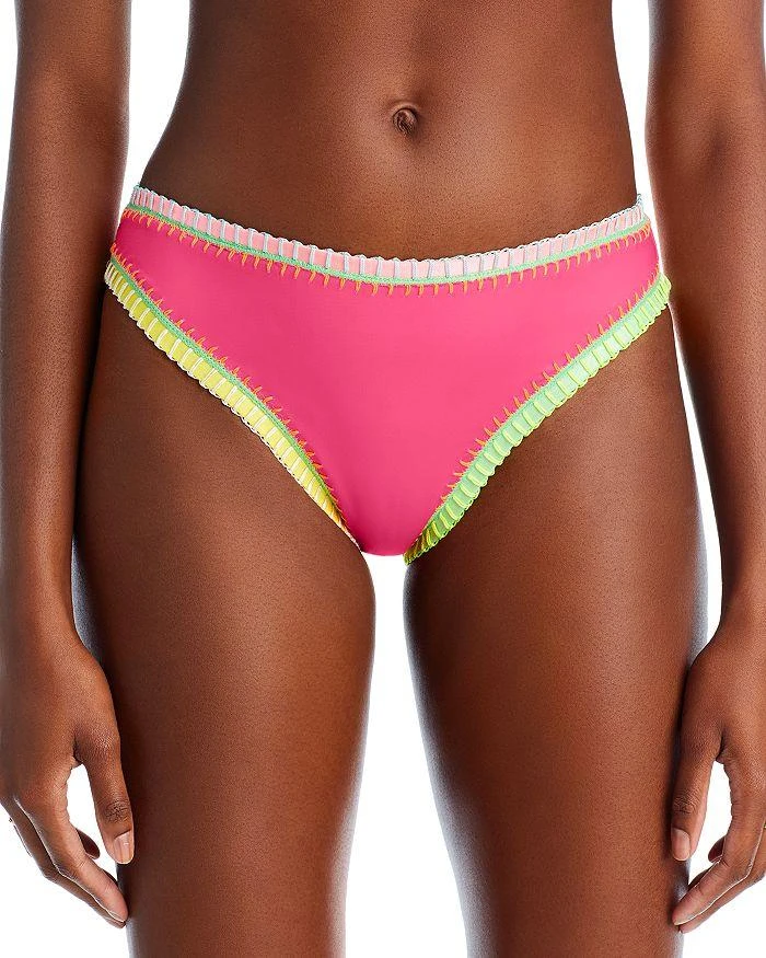 Platinum inspired by Solange Ferrarini Crochet Trim High Waist Bikini Bottom 2