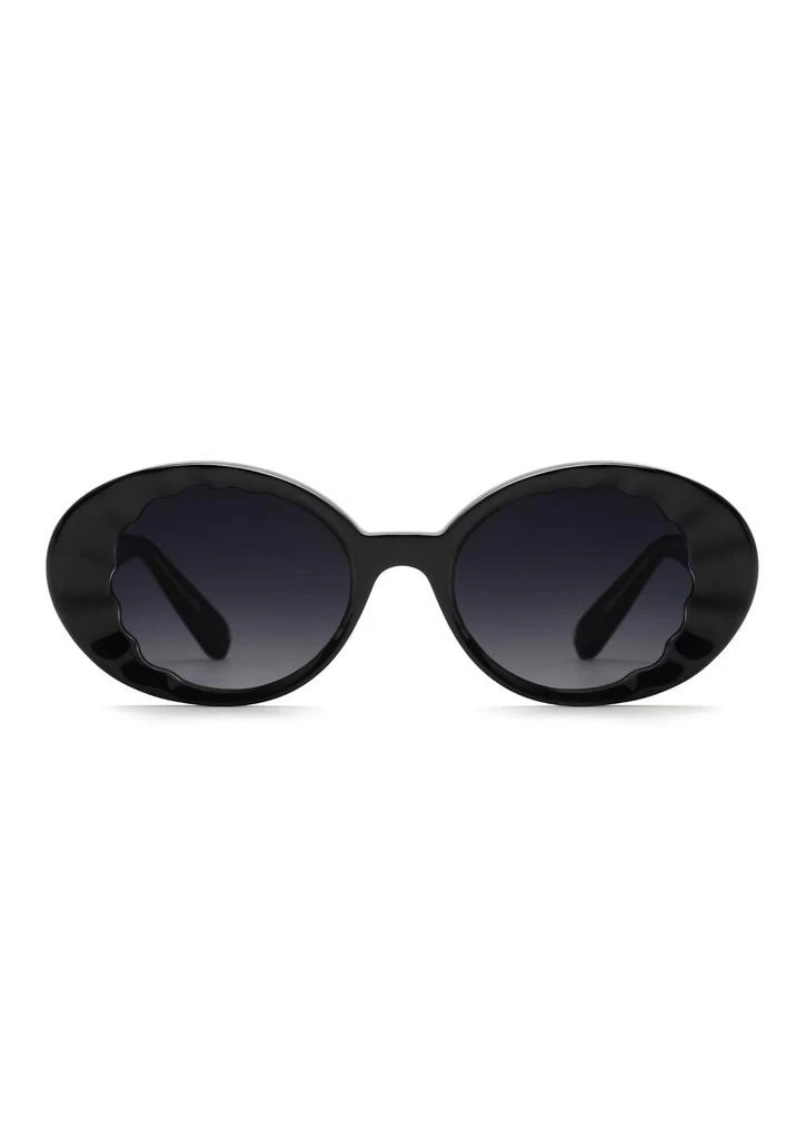 Krewe Alixe Sunglasses In Black + Black And Crystal 1