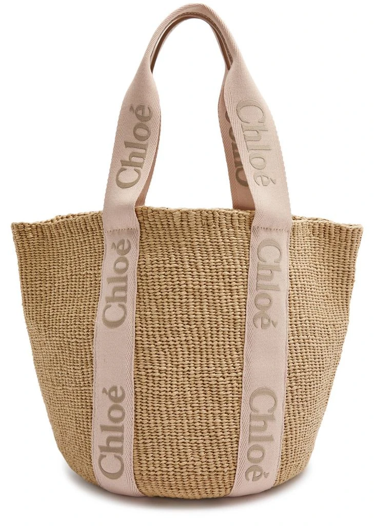 Chloé Woody woven raffia basket bag 1