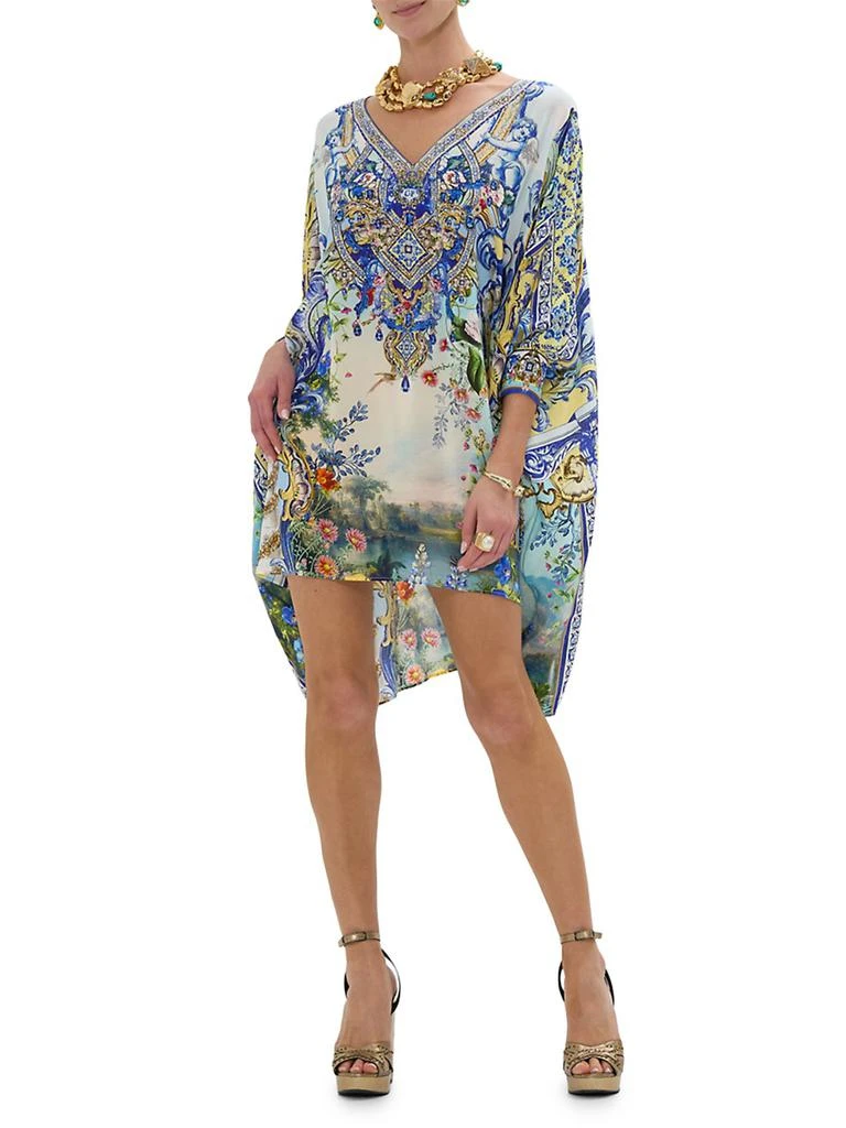 Camilla Silk Printed Mini-Kaftan 2