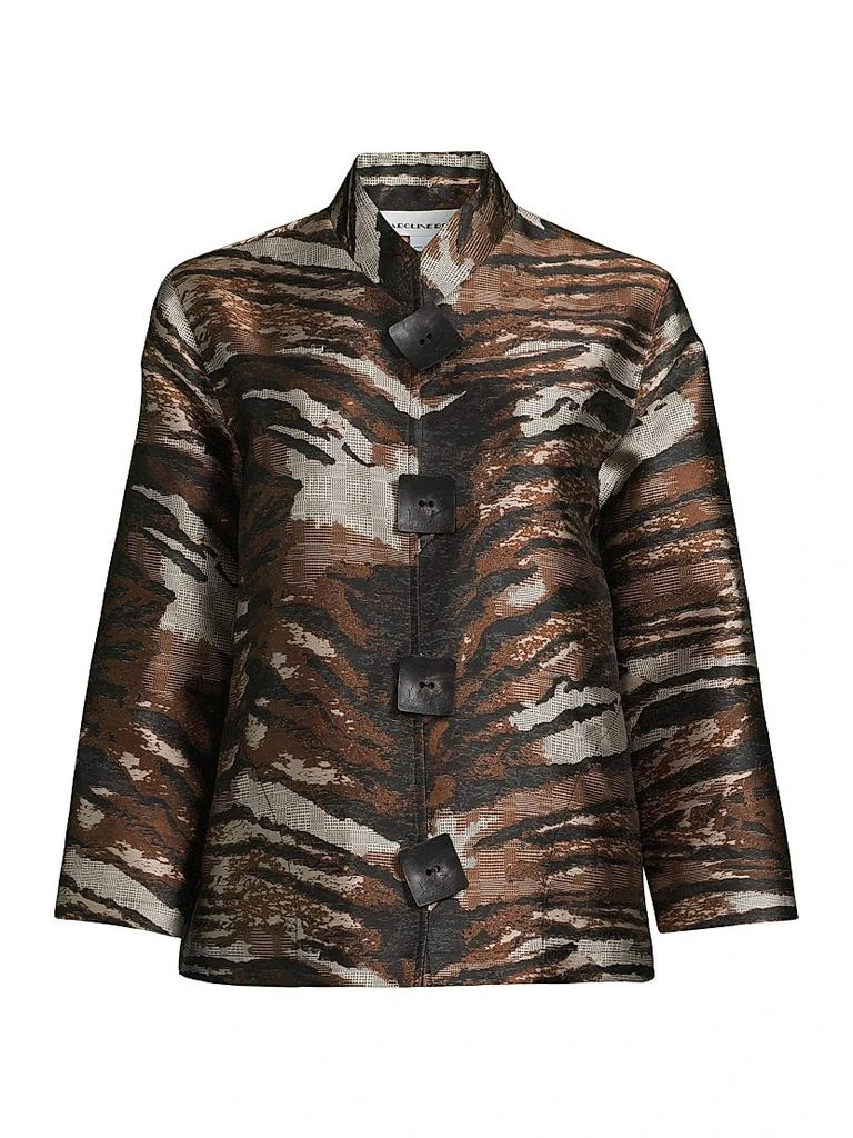 Caroline Rose Tigress Jacquard Button-Up Jacket 1