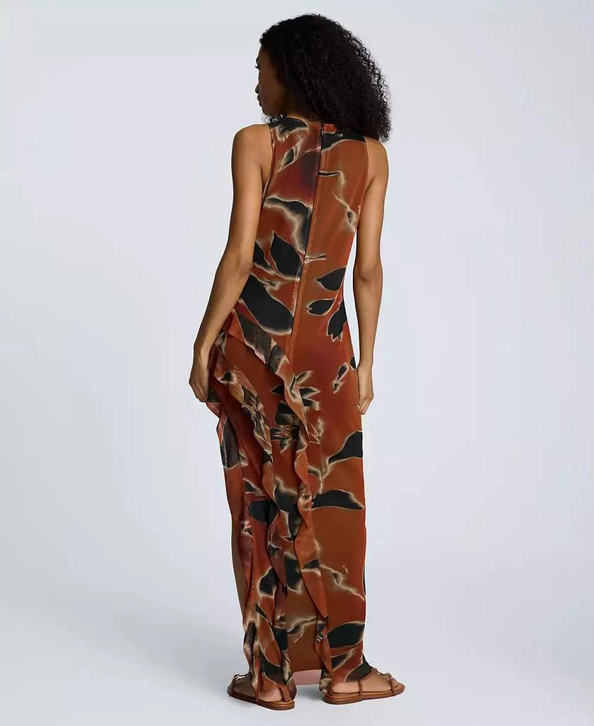 Kenneth Cole Women's Printed Ruffled High-Low Maxi Dress 5