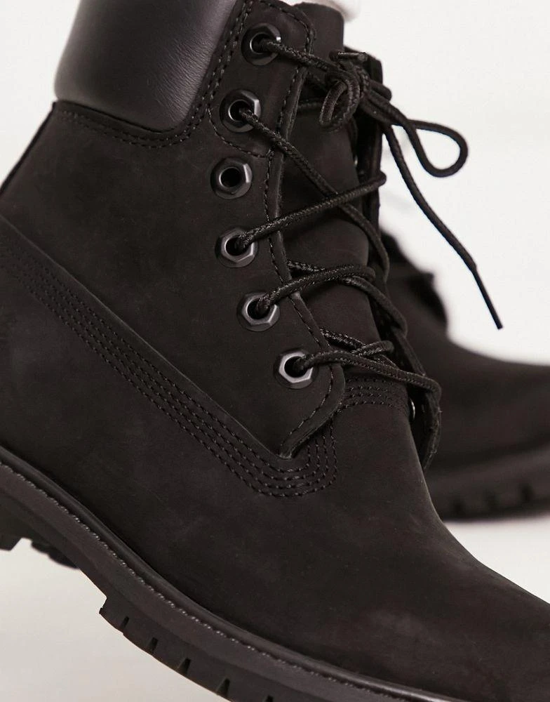 Timberland Timberland 6 inch premium boots in black nubuck leather 3