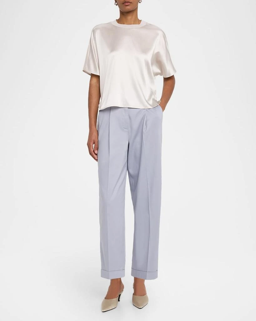 Peserico Shiny Rib-Trim Crewneck T-Shirt 2