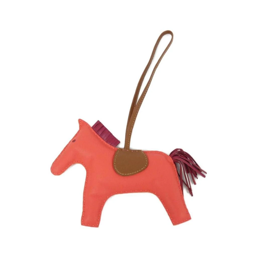 Hermes gold Fauve Ruby Agneau Milo Handbag Charm (Pre-Owned)