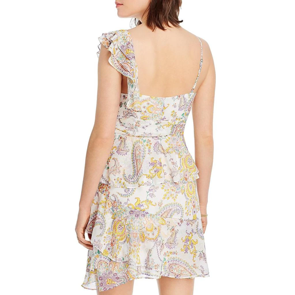 LINI Naomi Womens Ruffled V Neck Mini Dress 2