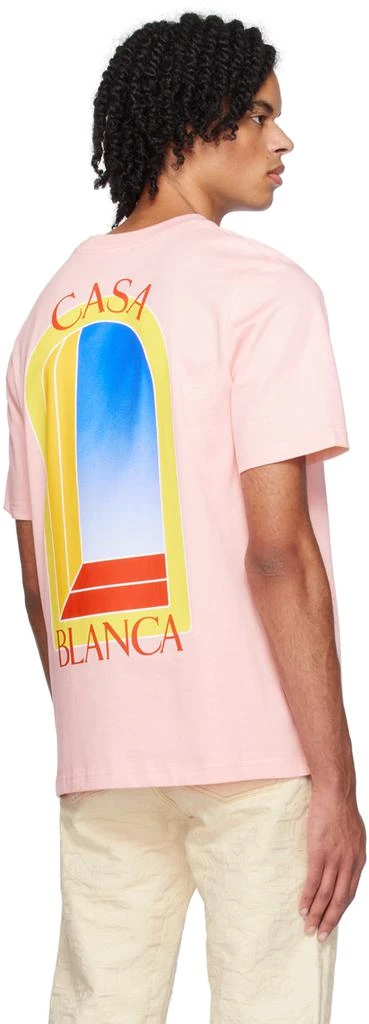 Casablanca Pink 'L'Arche De Jour' T-Shirt 3