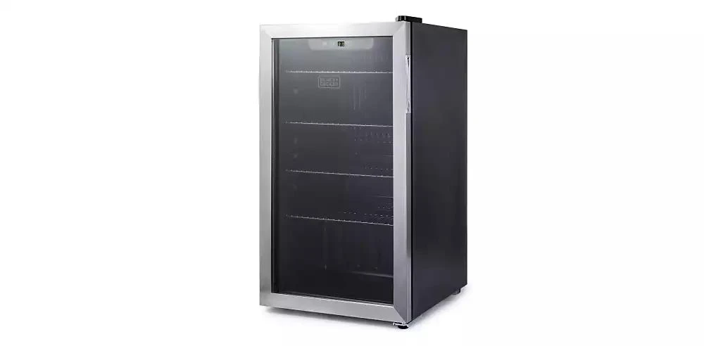 Black & Decker 3.3 Cu. Ft. Beverage Cooler with Double Pane Glass Door Drink Fridge with 112-Can Capacity 1