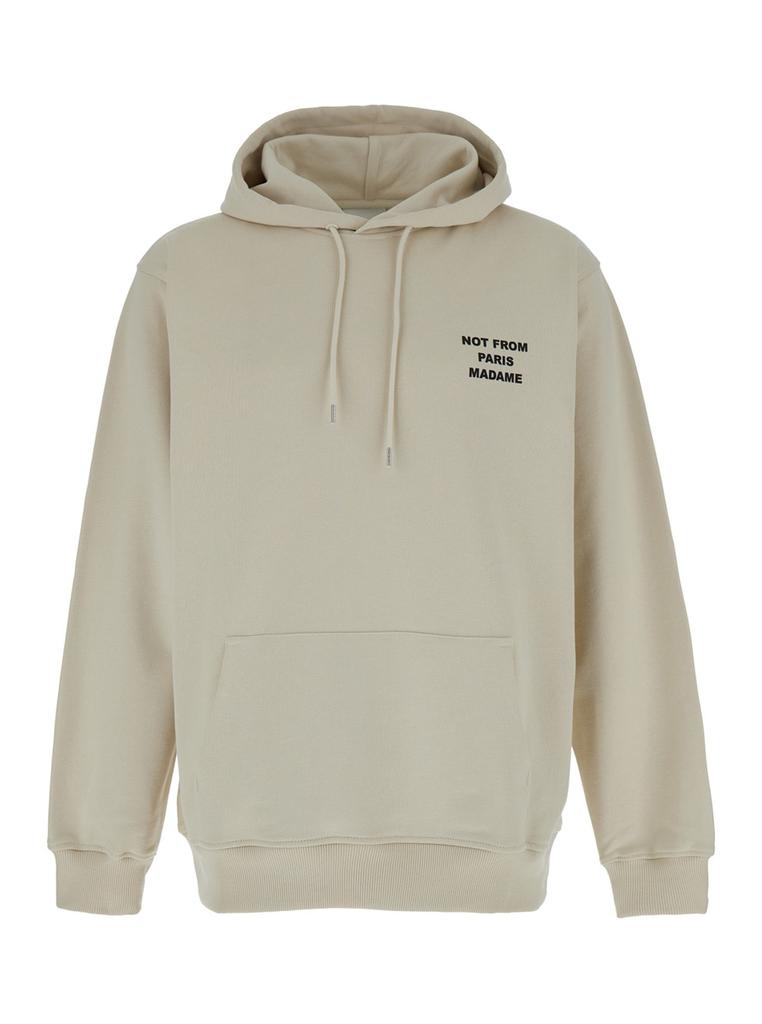 パーカー・フーディ DROLE DE MONSIEUR Beige Hoodie with Logo in Cotton Man Drôle de Monsieur Beige Hoodie With Logo In Cotton Man