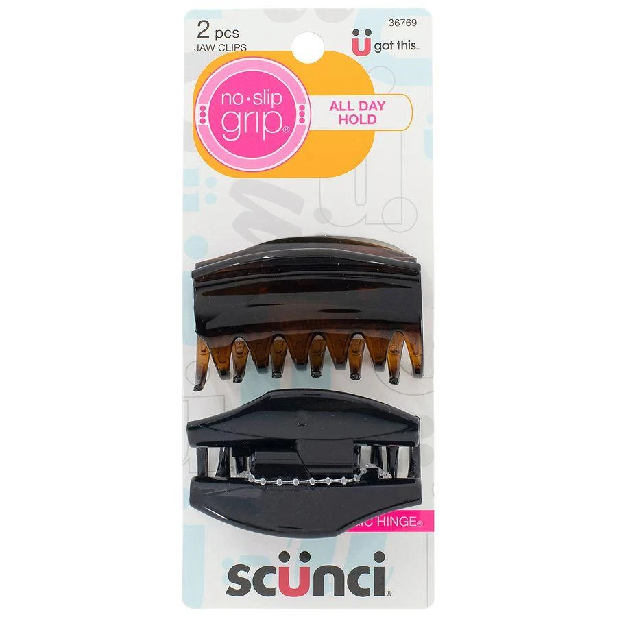 Scunci No-Slip Grip Covered Hinge Jaw Clips Small 3