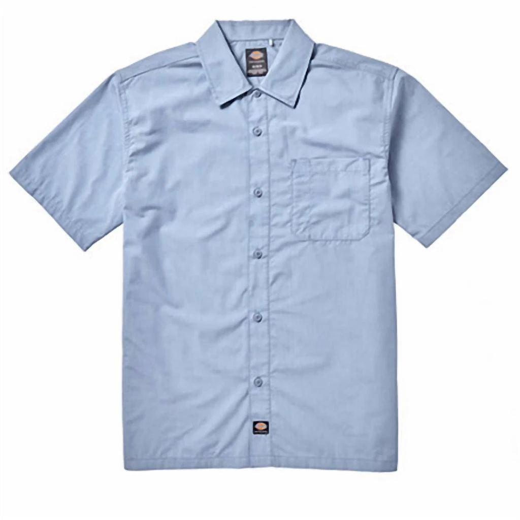 DICKIES Skateboarding Waynesboro Shirt In Coronet Blue Chambray 4