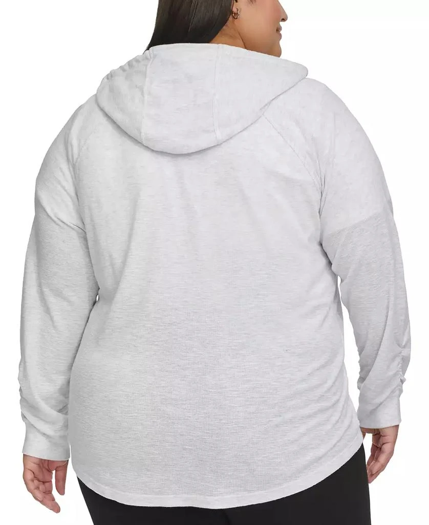 Calvin Klein Ruched-Sleeve Zip Hoodie, XS- 2