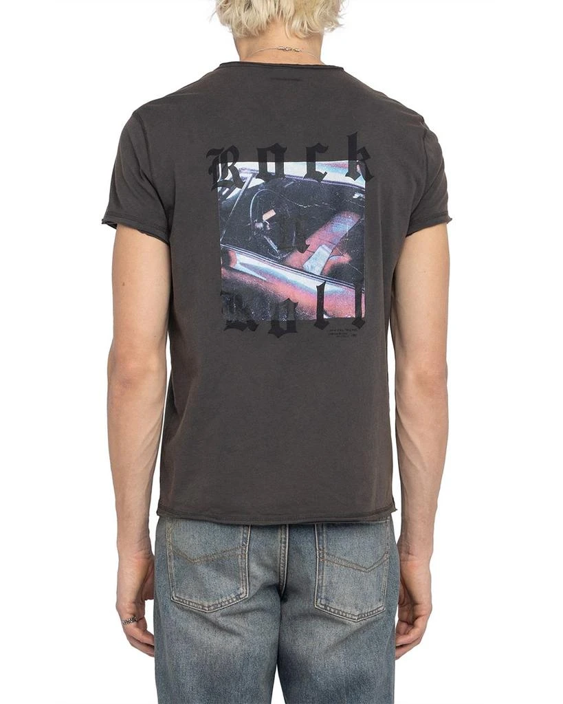 ZADIG & VOLTAIRE Monastir Split Collar Graphic Tee 4