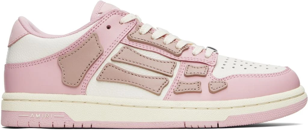 AMIRI Pink & White Skel-Top Low Sneakers 1