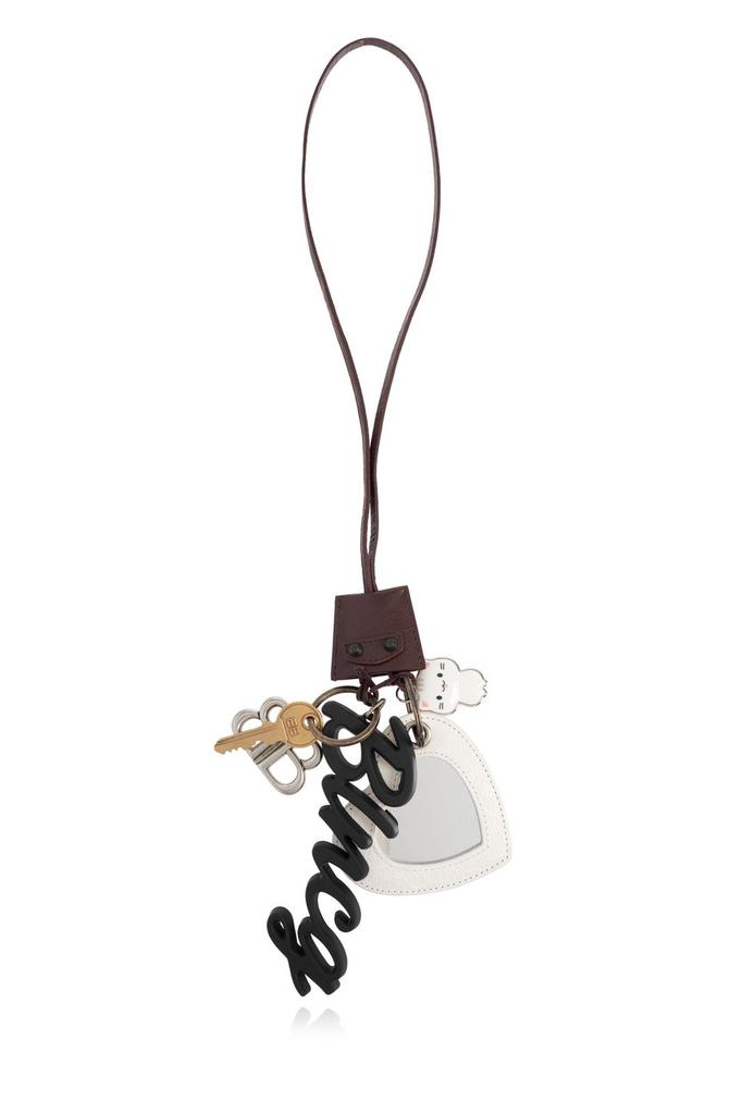 【BALENCIAGA】Le City Charm Eiffel Keyring Black Balenciaga: Black 'Le City' Charm Eiffel Keychain | SSENSE
