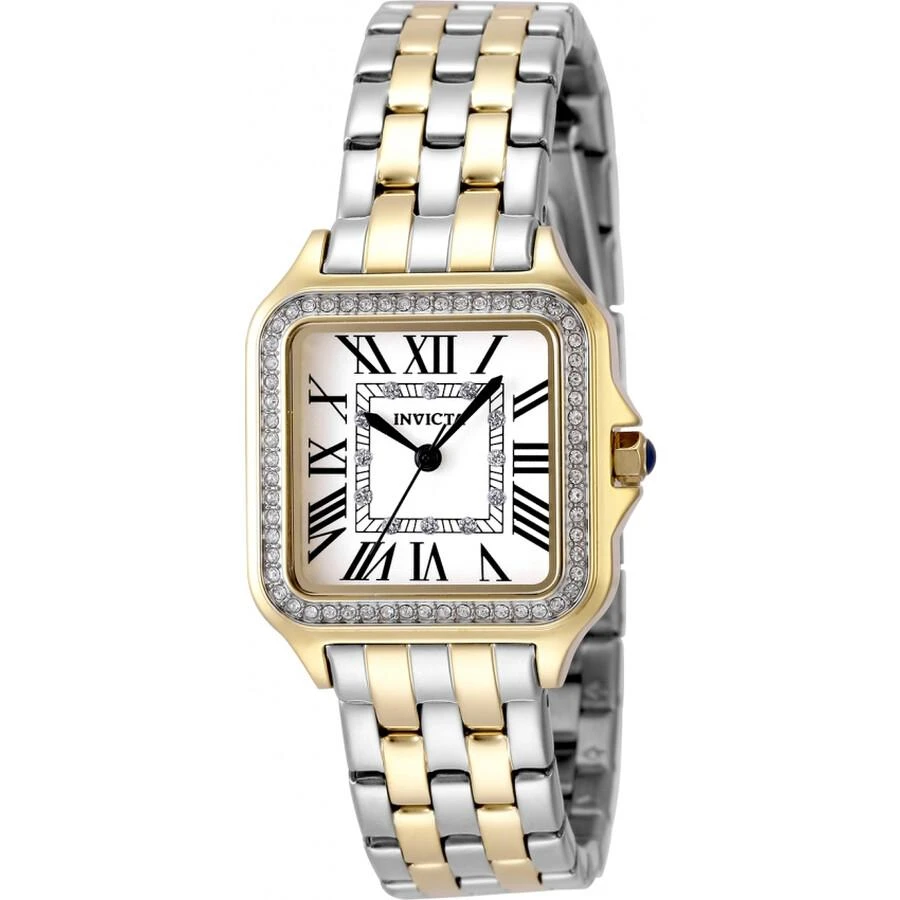 Invicta Angel Quartz Crystal Silver Dial Ladies Watch 48996 1