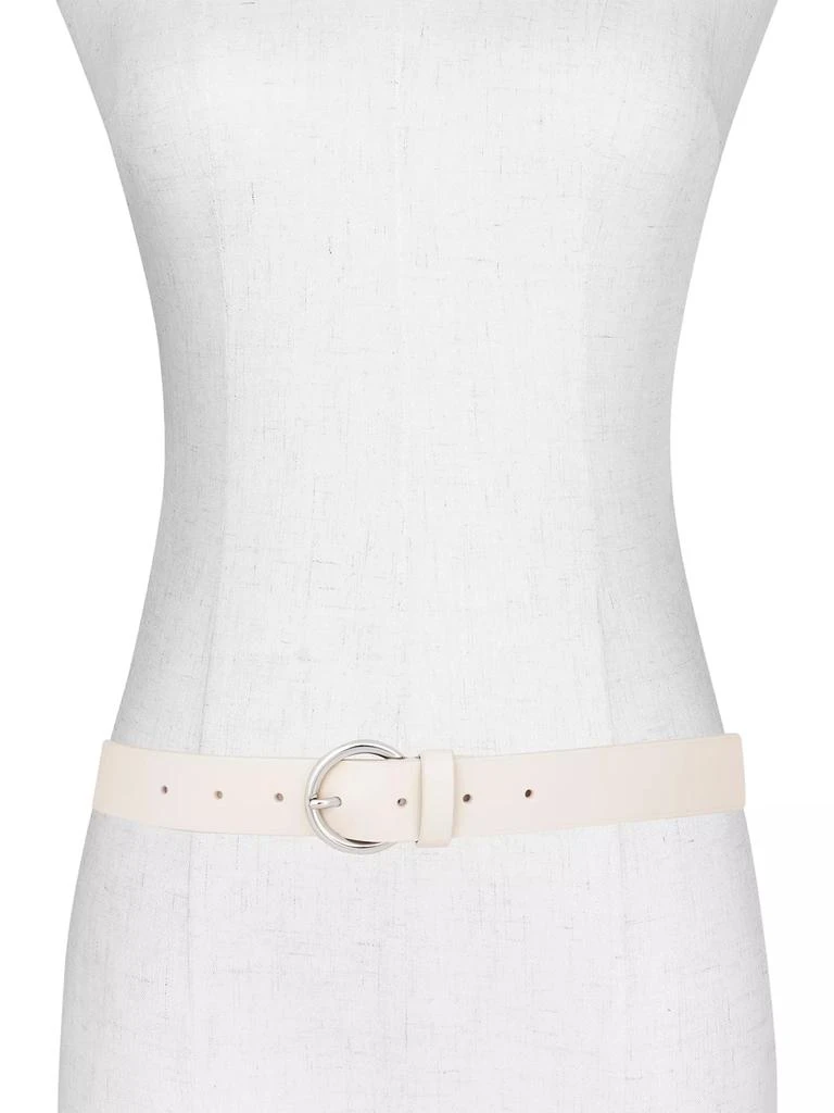 Vince Flat Leather Ring Buckle Belt 4