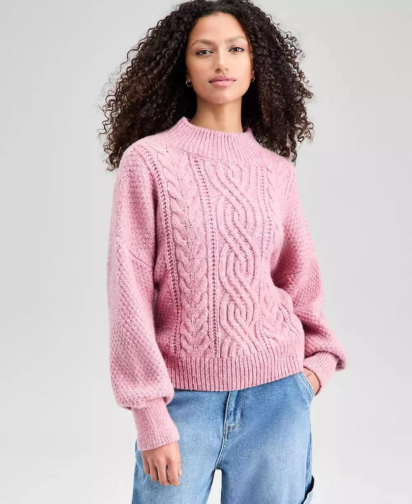 And Now This Women's Cable-Knit Mock-Neck Sweater, Macy's Exclusive new arrivals