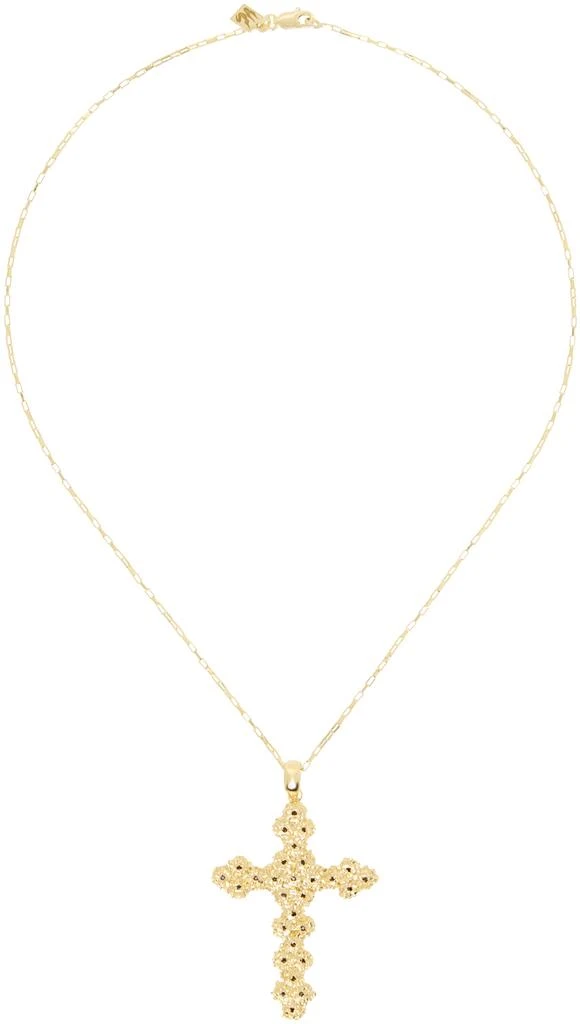 Veneda Carter Gold VC021 Ruby Cross Necklace 1